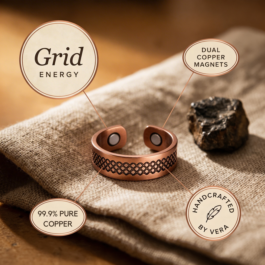 Bague en cuivre Grille de Vera