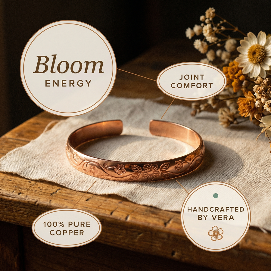 Bracelet en cuivre Floraison de Vera