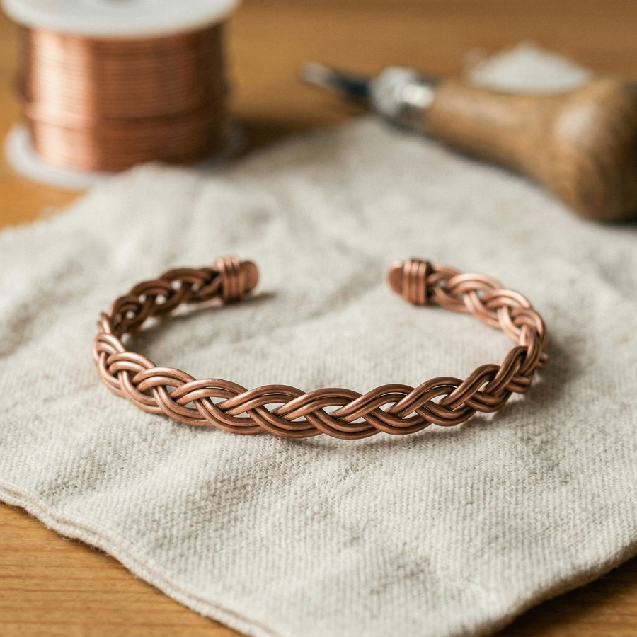 Bracelet de cheville en cuivre Roseau de Vera