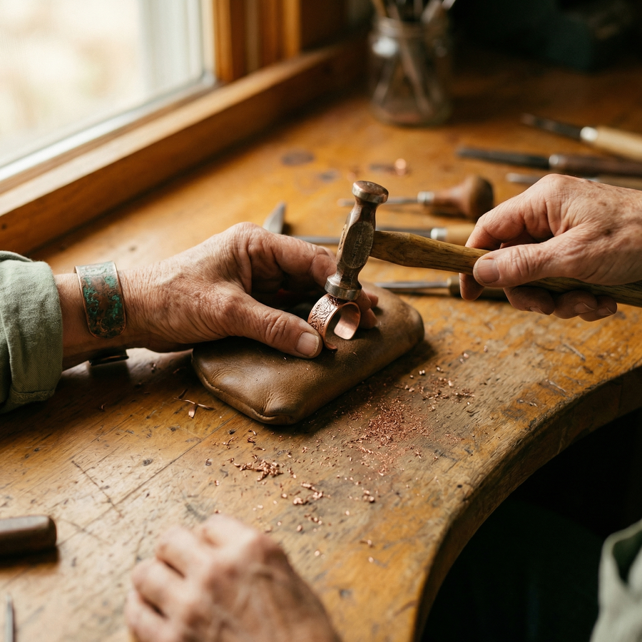 Bague en cuivre Tronc de Vera