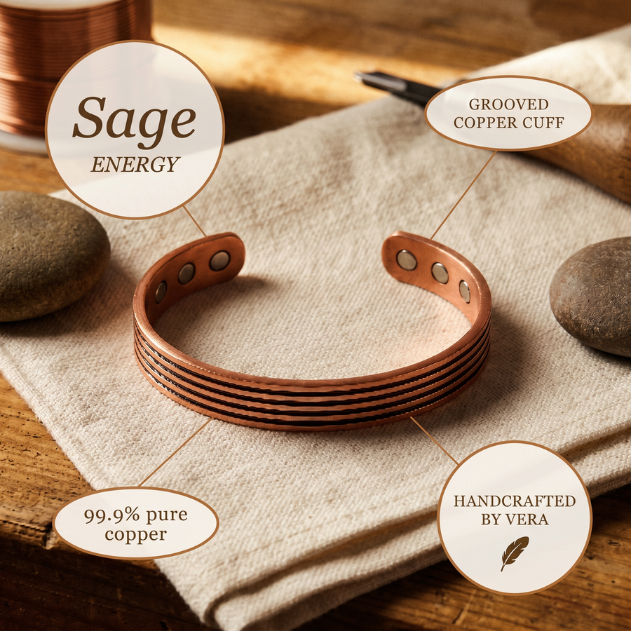 Bracelet en cuivre Sauge de Vera