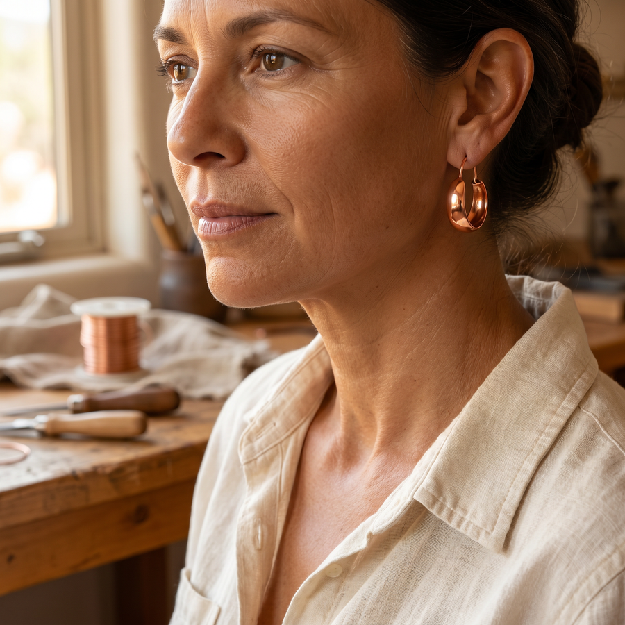 Boucles d'oreilles en cuivre Vallon de Vera