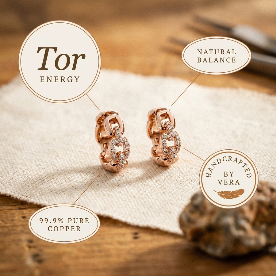 Boucles d'oreilles en cuivre Roc de Vera