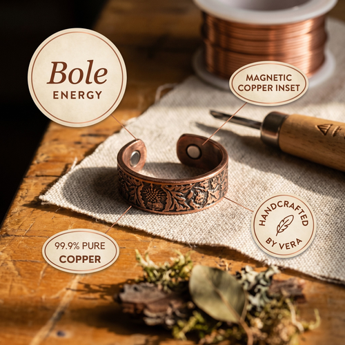 Bague en cuivre Tronc de Vera