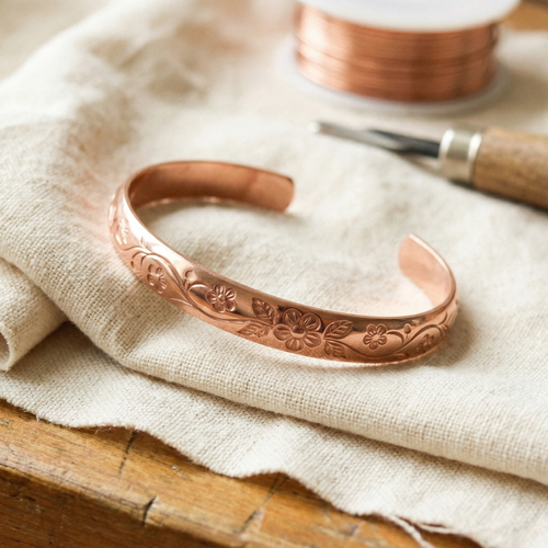 Bracelet en cuivre Floraison de Vera