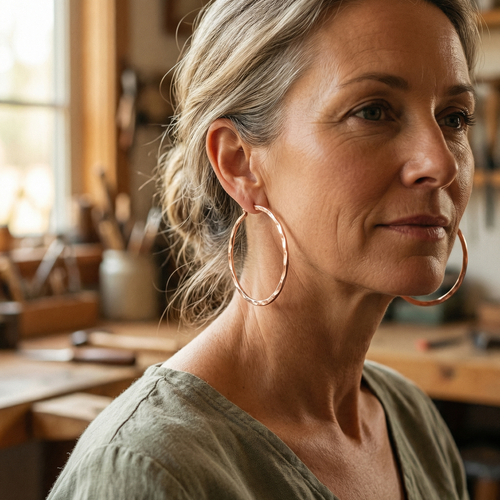 Boucles d'oreilles en cuivre Saule de Vera