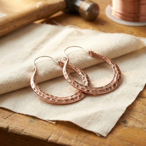 Boucles d'oreilles en cuivre Braise de Vera