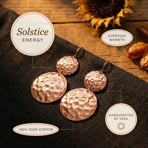 Boucles d'oreilles en cuivre Solstice de Vera