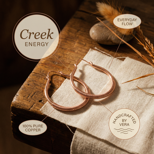 Boucles d'oreilles en cuivre Ruisseau de Vera