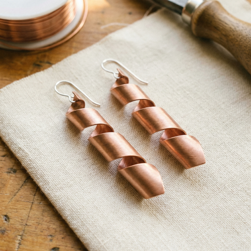 Boucles d'oreilles en cuivre Crépuscule de Vera