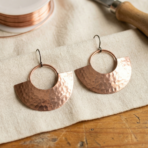 Boucles d'oreilles en cuivre Soleil de Vera