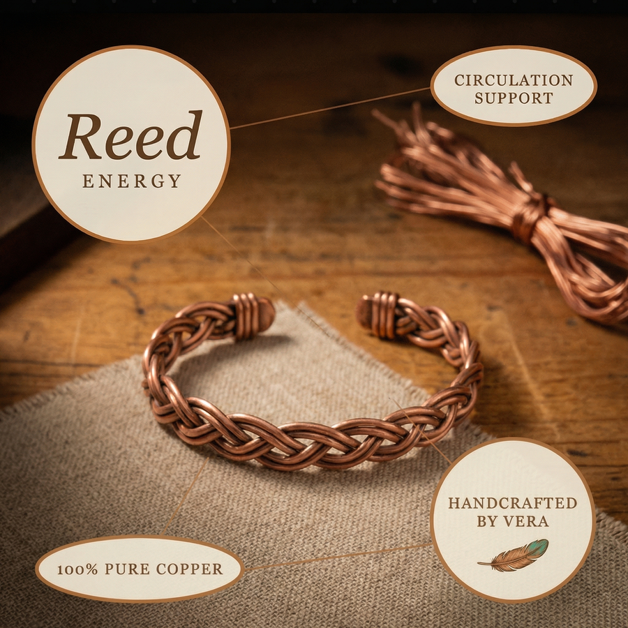 Bracelet de cheville en cuivre Roseau de Vera