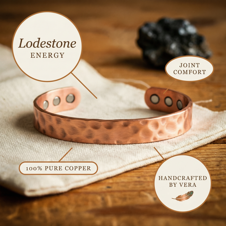Bracelet en cuivre Magnétite de Vera