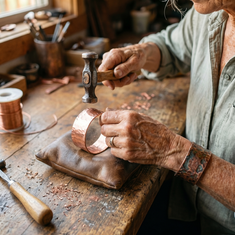 Bracelet en cuivre Enclume de Vera