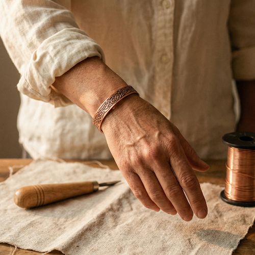 Bracelet en cuivre Mousse de Vera