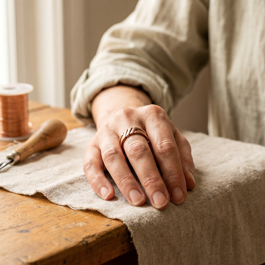 Bague en cuivre Tourbe de Vera
