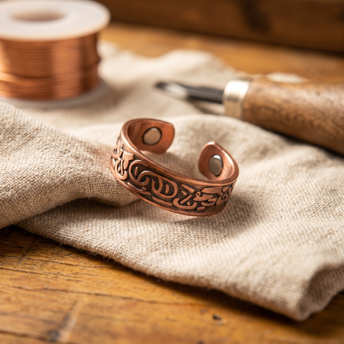 Bague en cuivre Bardane de Vera