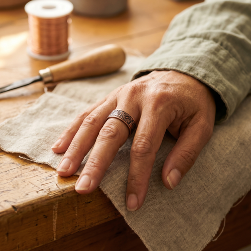 Bague en cuivre Tronc de Vera