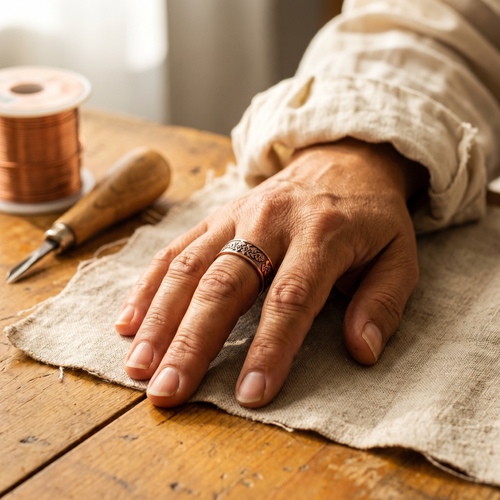 Bague en cuivre Argile de Vera