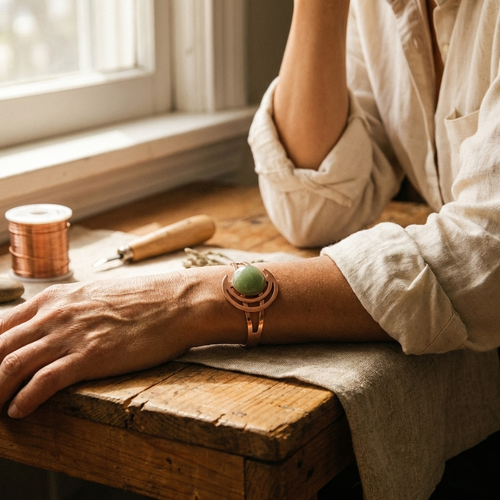 Bracelet en cuivre vert Sphère de Vera