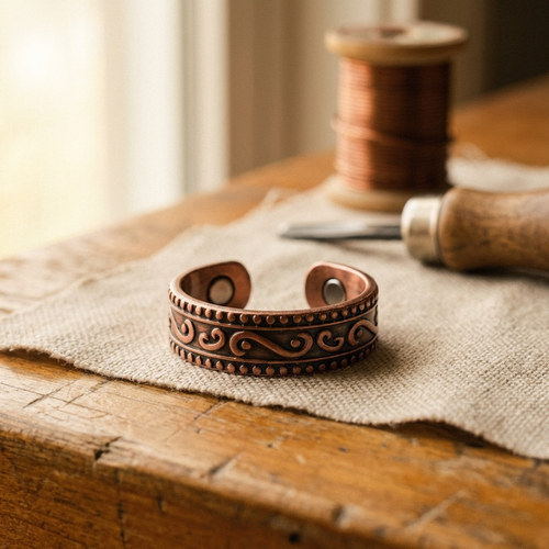 Bague en cuivre Fougère de Vera