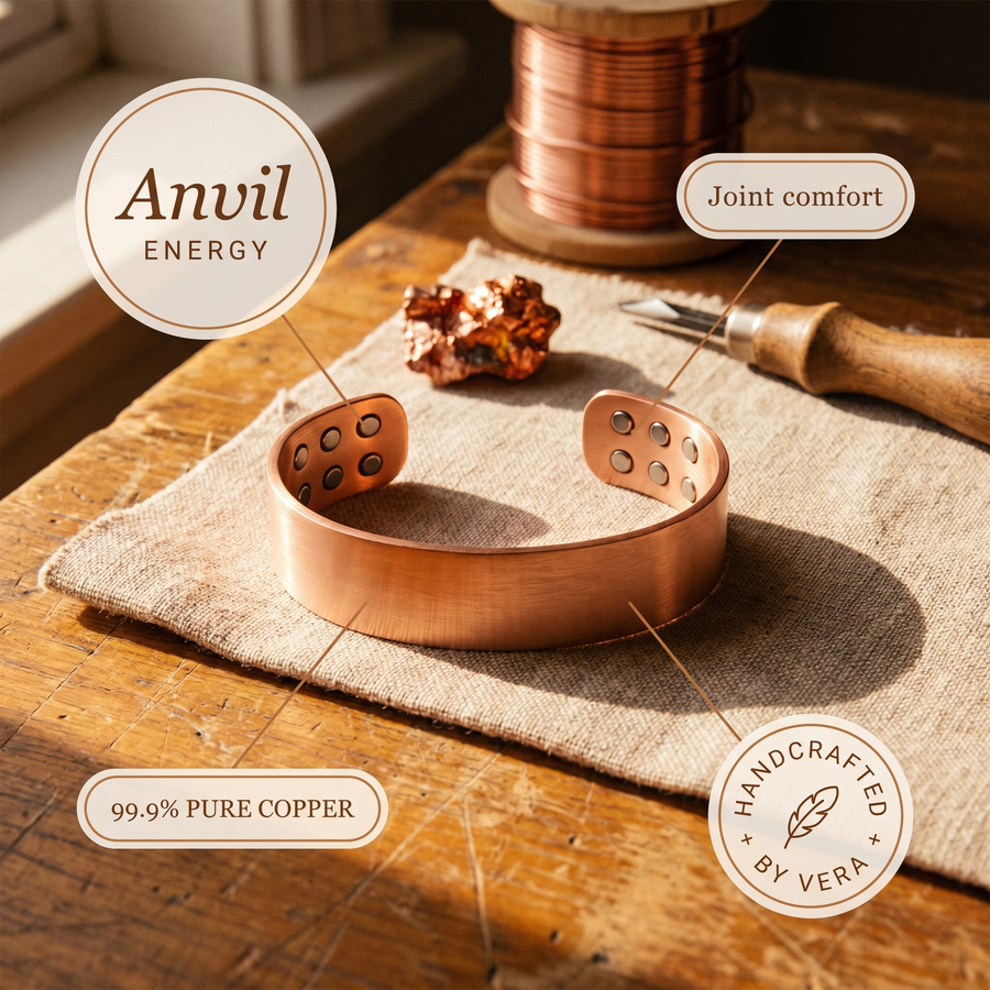 Bracelet en cuivre Enclume de Vera