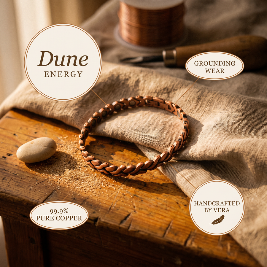 Bracelet de cheville en cuivre Dune de Vera