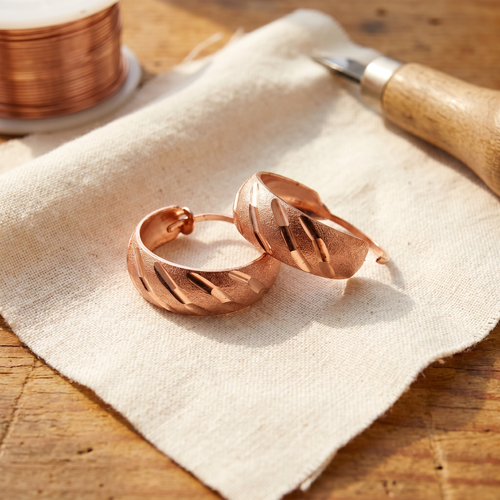 Boucles d'oreilles en cuivre Vallée de Vera