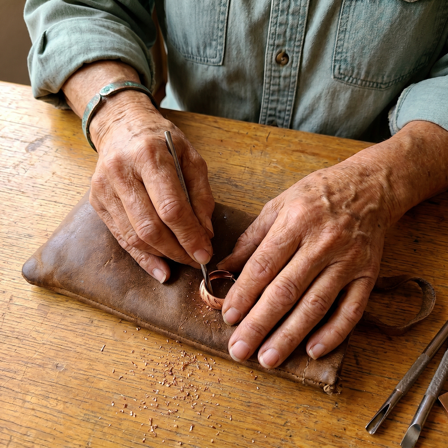 Boucles d'oreilles en cuivre Vallée de Vera