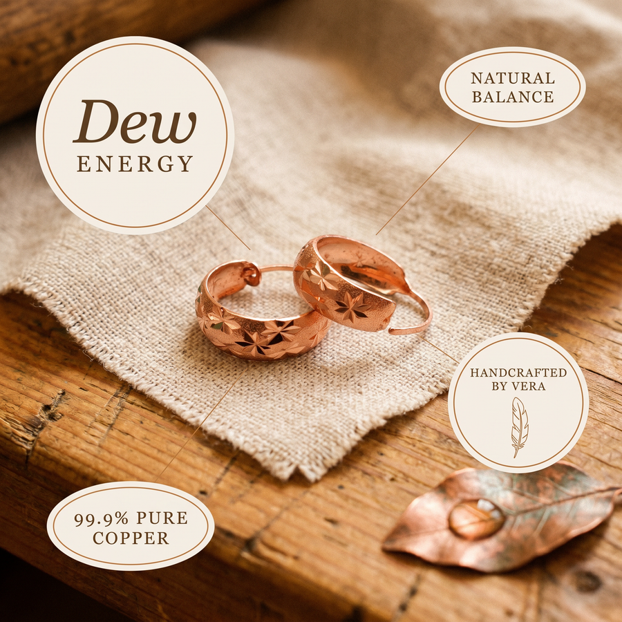 Boucles d'oreilles en cuivre Rosée de Vera