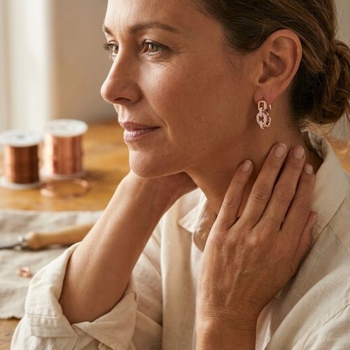 Boucles d'oreilles en cuivre Roc de Vera