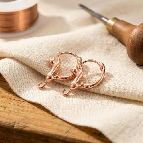 Boucles d'oreilles en cuivre Tourbillon de Vera